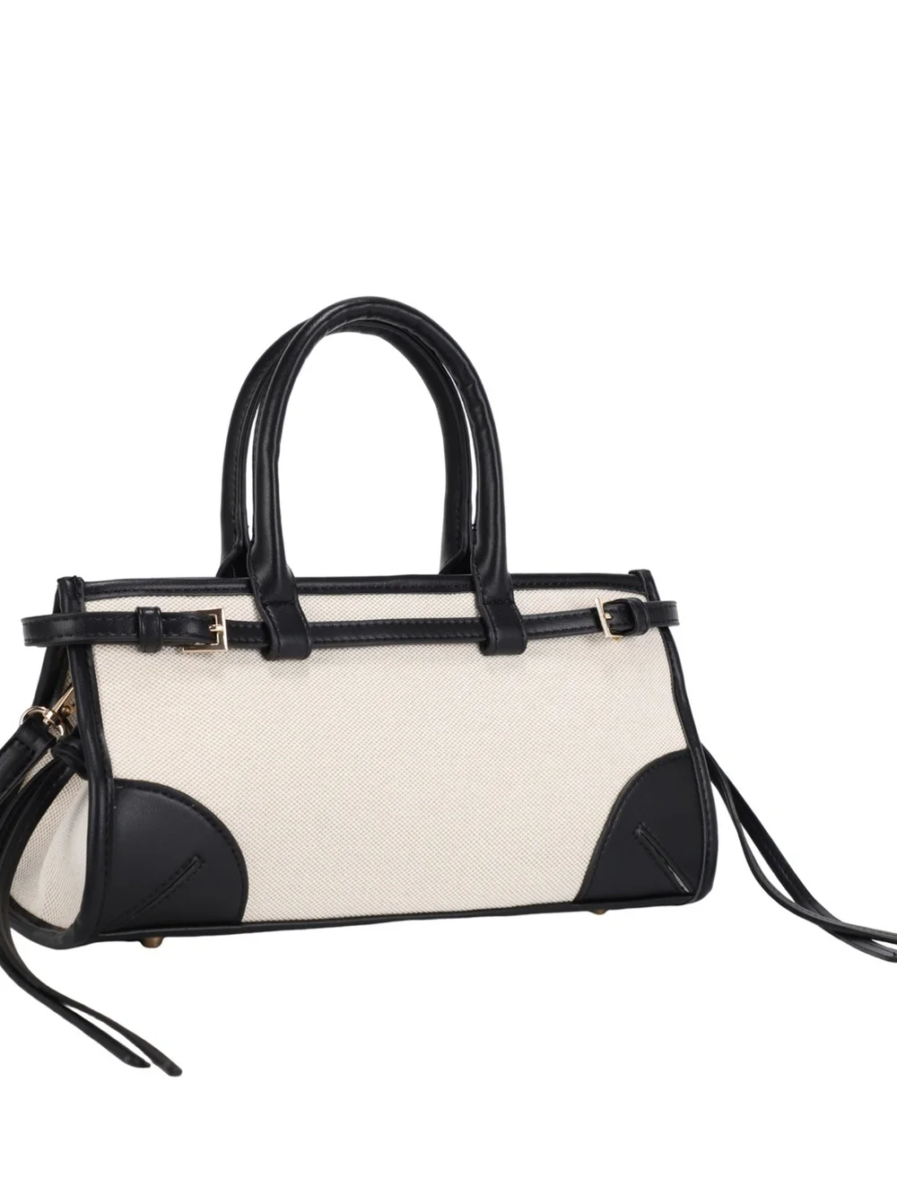 Women's Canvas and Leather Accent Mini Satchel